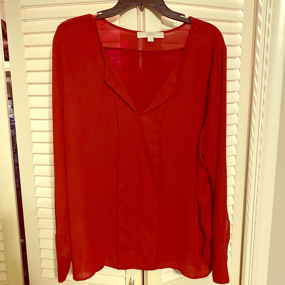 Radiant in Rouge LOFT Blouse 🌹